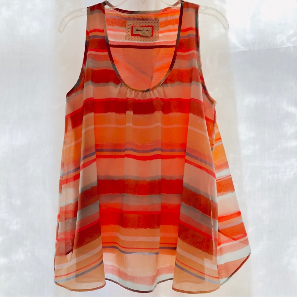 Anthropologie Multicolor Striped Tank Top